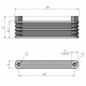 Радиатор охлаждения AL608(5C) 250х65х32 мм, G3/8 BSP 5 рядов TRUST Style