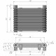 Радиатор охлаждения AL608(13AX) 250х176х32 мм, G3/8 BSP 13 рядов TRUST Style