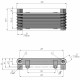 Радиатор охлаждения AL608(6D) 250х79х32 мм, G3/8 BSP 6 рядов TRUST Style