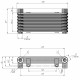 Радиатор охлаждения AL608(7F) 250х93х32 мм, G3/8 BSP 7 рядов TRUST Style