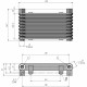 Радиатор охлаждения AL608(9C) 250х120х32 мм, G3/8 BSP 9 рядов TRUST Style