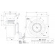 Центробежный вентилятор Weiguang EC072/25E3G01-FG133/46S1-01 с энергоэффективным двигателем
