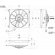 Вентилятор осевой Spal VA17-BP70/LL-51A ◯ 255 мм