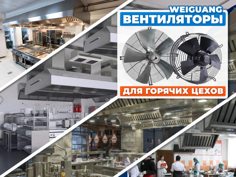 Вентиляторы для оснащения горячих цехов: приточная или вытяжная вентиляция с линейкой изделий от Weiguang