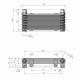 Радиатор охлаждения AL608(7F) 250х93х32 мм, G3/8 BSP 7 рядов TRUST Style