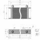 Радиатор охлаждения TH318-16-123 358х125х50 мм, AN10 JIC 16 рядов EURO Style