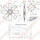 Крыльчатка PAG.500.8-8.P3HR.25°.40.56-4 с восемью лопастями, до 10900 м3/час, до 4200 об/мин