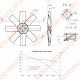 Крыльчатка антистатическая PAGAS.450.8-8.P3HR.30°.40.56-4, 8 лопастей, до 12900 м3/час, до 4660 об/мин